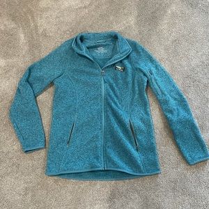 Llbean, teal, full zip jacket